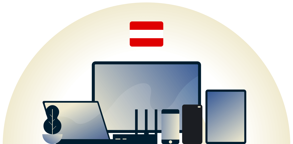 &Ouml;sterreich-VPN sch&uuml;tzt eine Vielzahl von Ger&auml;ten.